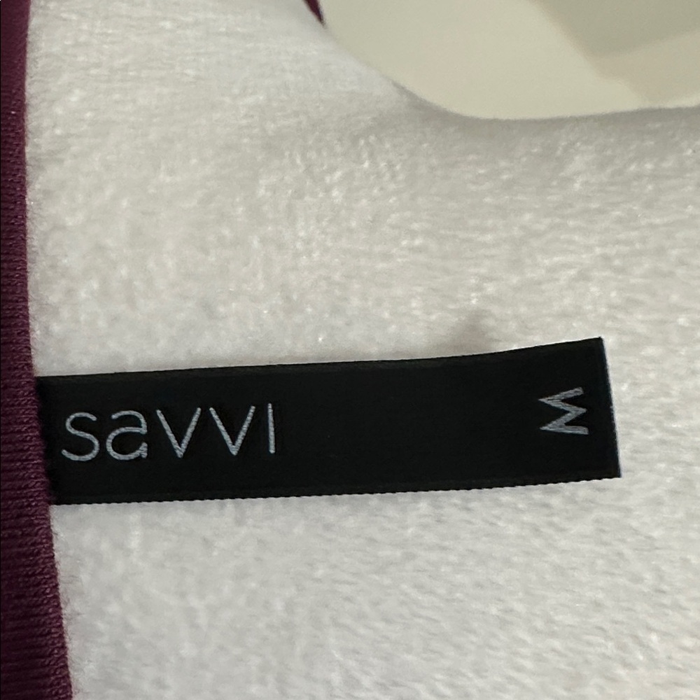Savvi Sleeveless Burgundy Dress w/side Ruching - Picture 6 of 7